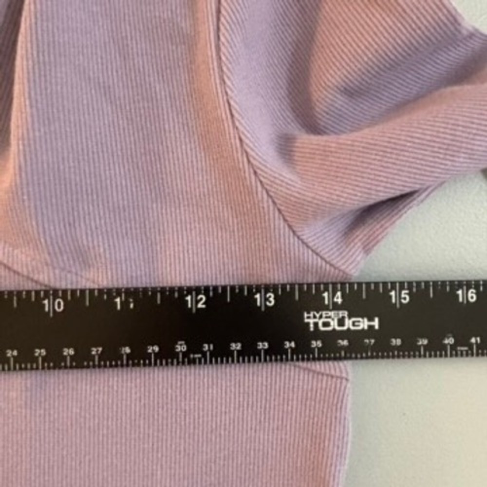 NWT Forever 21 Purple Cutout Dress‎ Ribbed Knit Long Sleeve Mini L - Picture 11 of 14